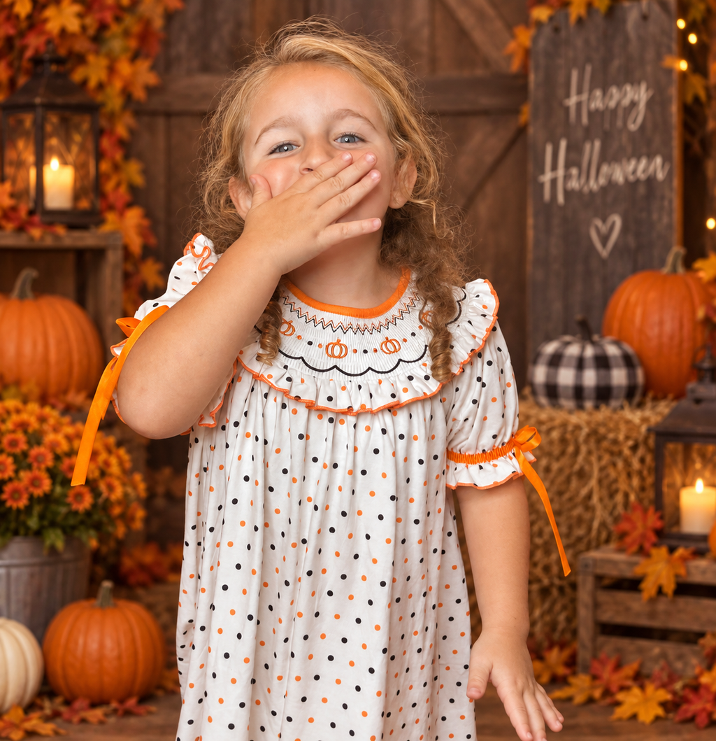 Polka dot Pumpkin dress