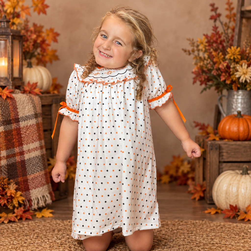 Polka dot Pumpkin dress