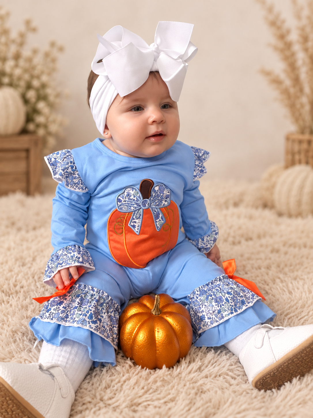 Blue Belle Harvest Romper