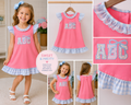 🎀 ABC Gingham Ruffle Dress 🎀