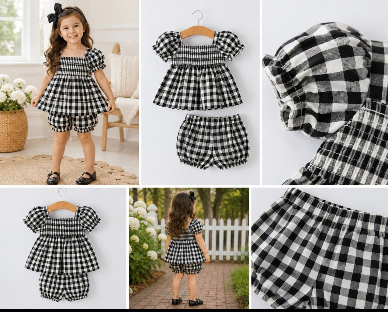 Black and white Southern bell picnic set