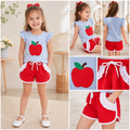 Apple Ruffle Short Set