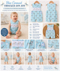 Blue Carousel Smocked Jon Jon
