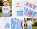 Blue skies flag short set