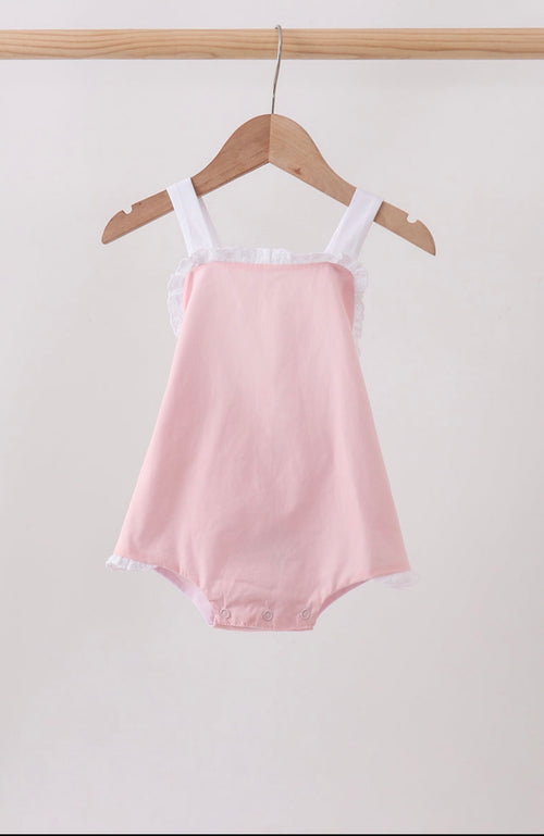 Blush Bow Back Bubble Romper 🎀💕