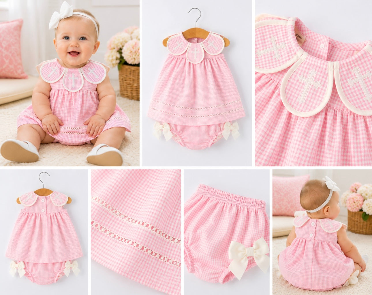 Blush Grace Cross bloomer set