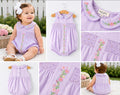 Lavender smocked bubble