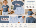 Triple Cow Smocked Set