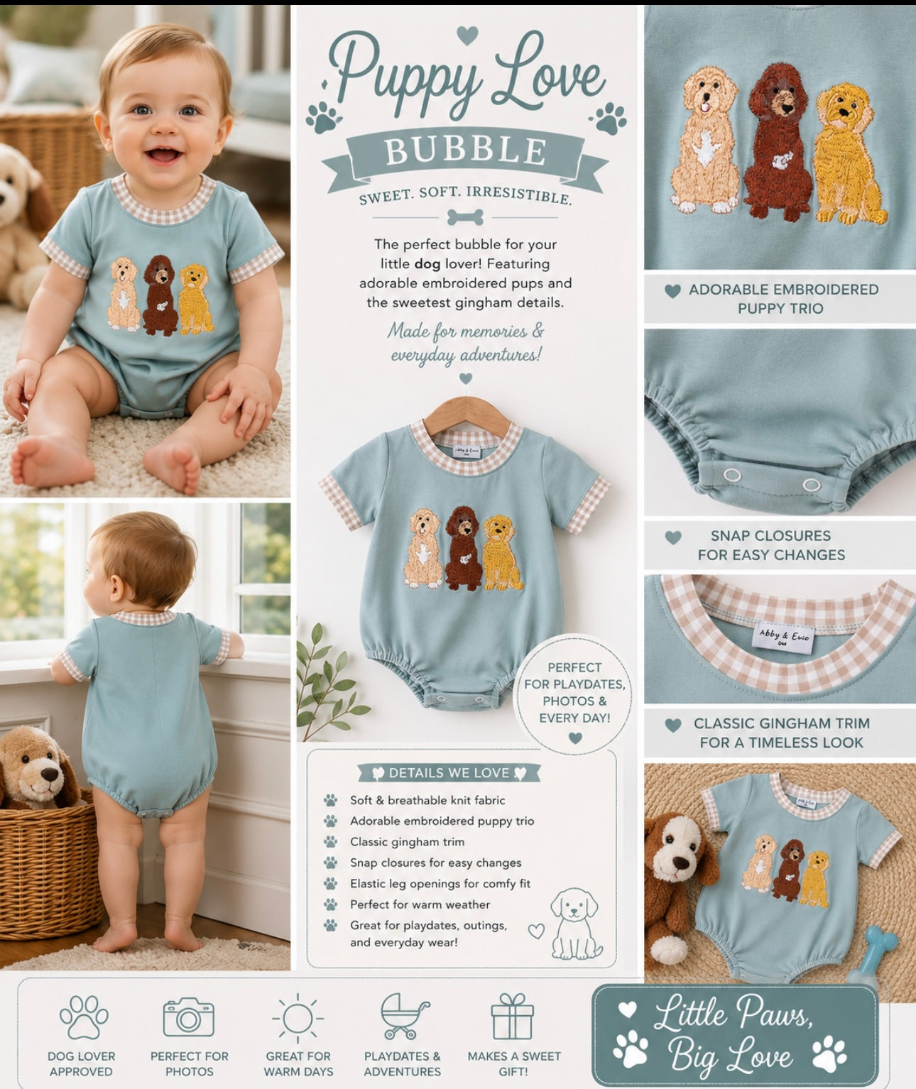 Puppy love romper