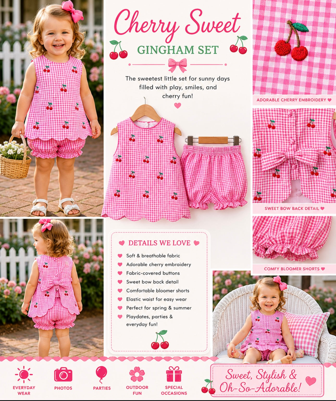 Cherry Sweetheart Bloomer Set