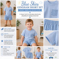 Blue skies gingham short set