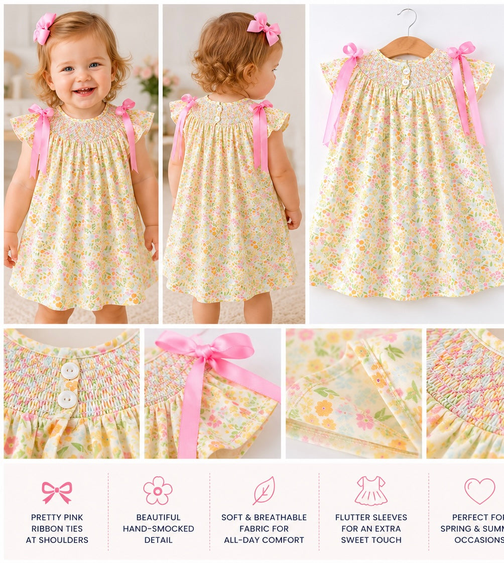 Floral smocked dress