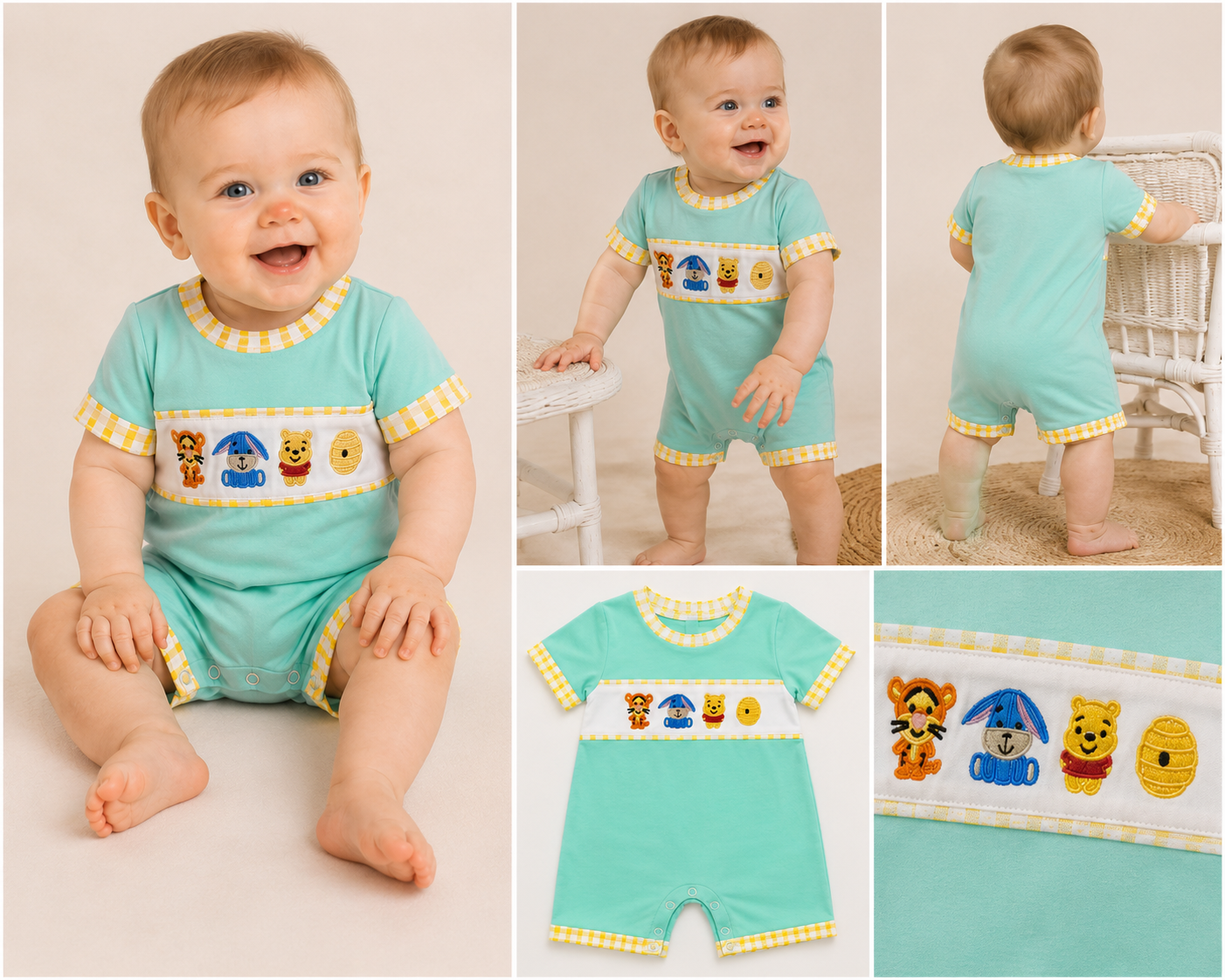 Hundred Acre friends Romper