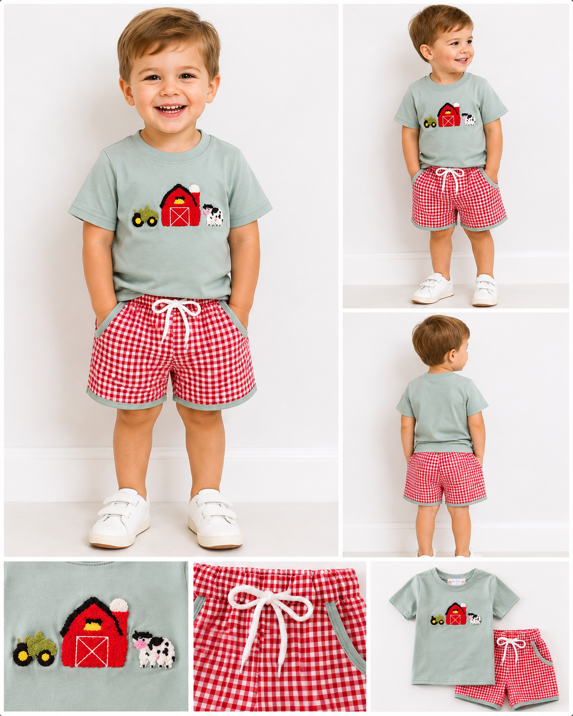 Barnyard Gingham Short Set