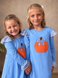 Blue Pumpkin Bow Dress