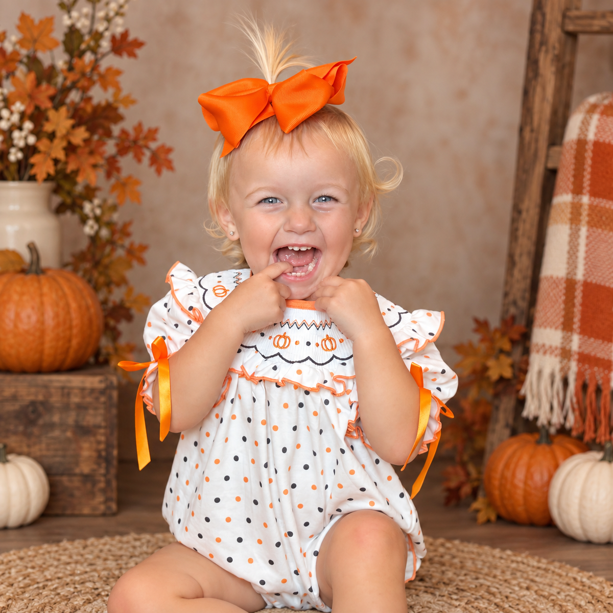Pumpkin Polka Dot Bubble
