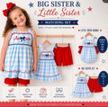 American Embroidered Girls Set